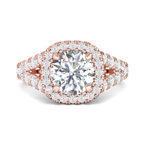 FlyerFit&reg; 18K Pink Gold Encore Engagement Ring