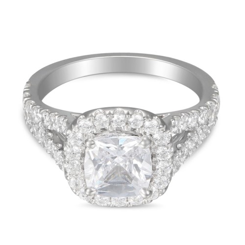FlyerFit&reg; 14K White Gold Split Shank Engagement Ring