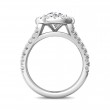 FlyerFit® 18K White Gold Split Shank Engagement Ring