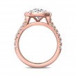 FlyerFit® 18K Pink Gold Split Shank Engagement Ring