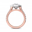 FlyerFit® 14K Pink Gold Shank And White Gold Top Split Shank Engagement Ring