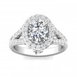 FlyerFit® 14K White Gold Split Shank Engagement Ring