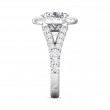 FlyerFit® 14K White Gold Split Shank Engagement Ring