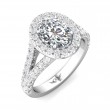 FlyerFit® 14K White Gold Split Shank Engagement Ring