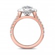 FlyerFit® 14K Pink Gold Shank And White Gold Top Split Shank Engagement Ring