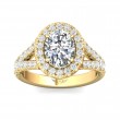 FlyerFit® 14K Yellow Gold Split Shank Engagement Ring