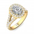 FlyerFit® 14K Yellow Gold Split Shank Engagement Ring