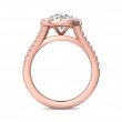 FlyerFit® 18K Pink Gold Split Shank Engagement Ring