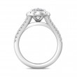 FlyerFit® 18K White Gold Split Shank Engagement Ring