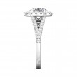 FlyerFit® 18K White Gold Split Shank Engagement Ring