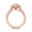 FlyerFit® 18K Pink Gold Split Shank Engagement Ring