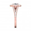 FlyerFit® 18K Pink Gold Split Shank Engagement Ring