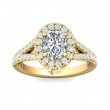FlyerFit® 14K Yellow Gold Split Shank Engagement Ring