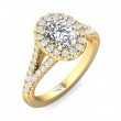 FlyerFit® 14K Yellow Gold Split Shank Engagement Ring
