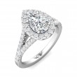 FlyerFit® 14K White Gold Split Shank Engagement Ring