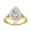 FlyerFit® 14K Yellow Gold Split Shank Engagement Ring