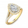 FlyerFit® 14K Yellow Gold Split Shank Engagement Ring