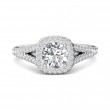 FlyerFit® Platinum Split Shank Engagement Ring