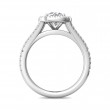 FlyerFit® Platinum Split Shank Engagement Ring