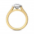 FlyerFit® 18K Yellow Gold Shank And White Gold Top Split Shank Engagement Ring