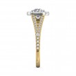 FlyerFit® 18K Yellow Gold Shank And White Gold Top Split Shank Engagement Ring