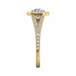 FlyerFit® 14K Yellow Gold Split Shank Engagement Ring