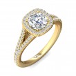 FlyerFit® 14K Yellow Gold Split Shank Engagement Ring