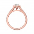 FlyerFit® 18K Pink Gold Split Shank Engagement Ring