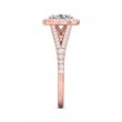 FlyerFit® 14K Pink Gold Split Shank Engagement Ring