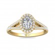 FlyerFit® 14K Yellow Gold Split Shank Engagement Ring