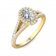 FlyerFit® 14K Yellow Gold Split Shank Engagement Ring