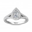 FlyerFit® 14K White Gold Split Shank Engagement Ring