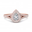 FlyerFit® 14K Pink Gold Split Shank Engagement Ring