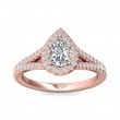 FlyerFit® 14K Pink Gold Split Shank Engagement Ring