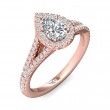 FlyerFit® 14K Pink Gold Split Shank Engagement Ring