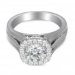 FlyerFit® 14K White Gold Split Shank Engagement Ring
