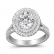 FlyerFit® 14K White Gold Split Shank Engagement Ring