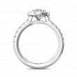 FlyerFit® Platinum Micropave Halo Engagement Ring