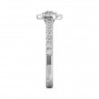 FlyerFit® 14K White Gold Micropave Halo Engagement Ring
