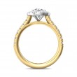 FlyerFit® 14K Yellow and 14K White Gold Micropave Halo Engagement Ring