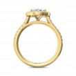 FlyerFit® 18K Yellow Gold Micropave Halo Engagement Ring