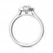 FlyerFit® 14K White Gold Micropave Halo Engagement Ring