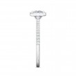 FlyerFit® 18K White Gold Micropave Halo Engagement Ring