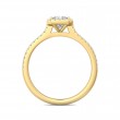 FlyerFit® 14K Yellow Gold Micropave Halo Engagement Ring