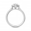 FlyerFit® Platinum Micropave Halo Engagement Ring