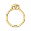 FlyerFit® 18K Yellow Gold Micropave Halo Engagement Ring