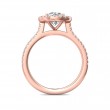 FlyerFit® 14K Pink Gold Micropave Halo Engagement Ring