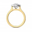 FlyerFit® 14K Yellow and 14K White Gold Micropave Halo Engagement Ring
