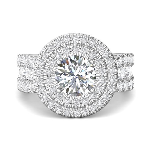 FlyerFit&reg; 18K White Gold Encore Engagement Ring
