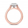 FlyerFit® 14K Pink Gold Shank And White Gold Top Split Shank Engagement Ring